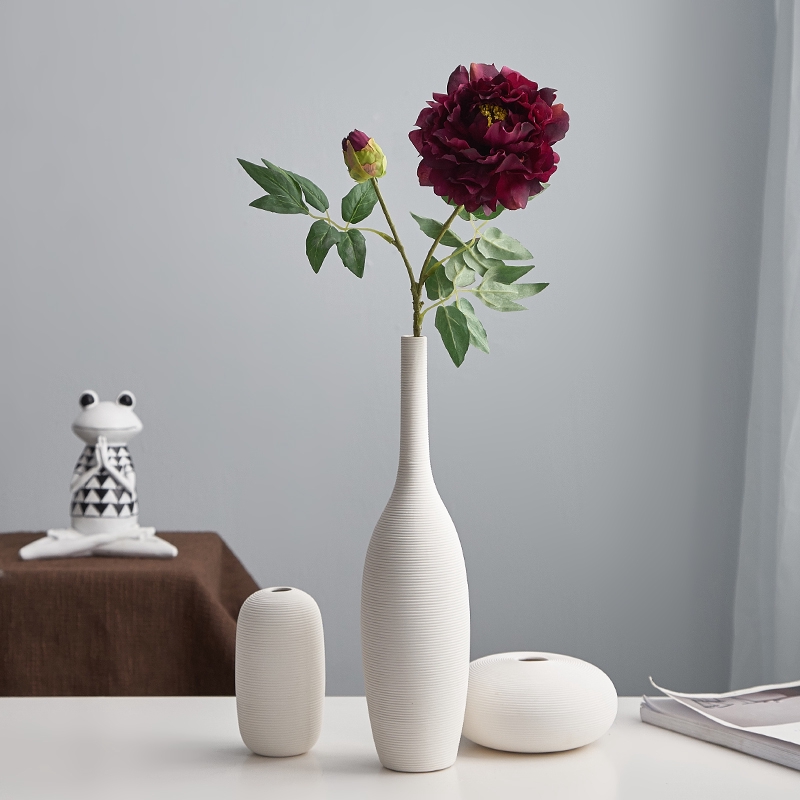 Putih Nordic Ins Hiasan Bunga Sederhana Keramik Bunga Pengaturan