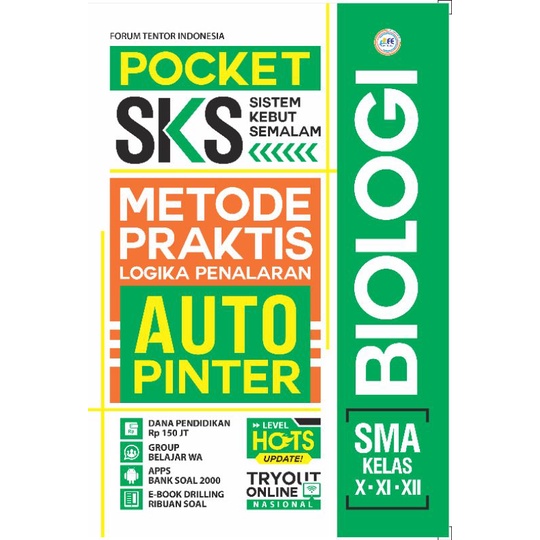 PAKET SKS SMA IPA | POCKET SKS MATEMATIKA,KIMIA,FISIKA,BIOLOGI SMA-7