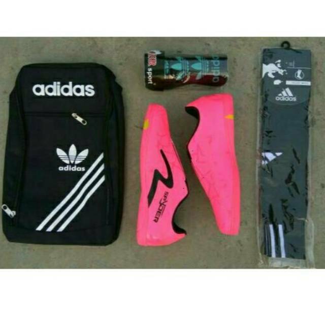 SALE PAKET KOMPLIT Sepatu  Futsal  SPECS SPYDER FULL PINK 