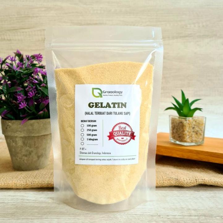 

Berkualitas! Gelatin Bubuk Halal Import 500 gram by Granology