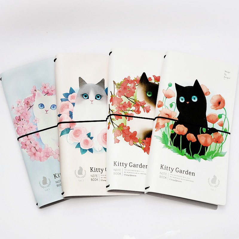 

Kitty Garden Leather Travelers Notebook (Buku Tulis)