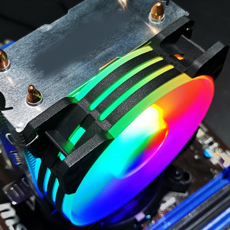 Bt Radiator Komputer PC Untuk Case Kipas LED RGB Rainbow Tenang Mute Heatsink Pendingin Co