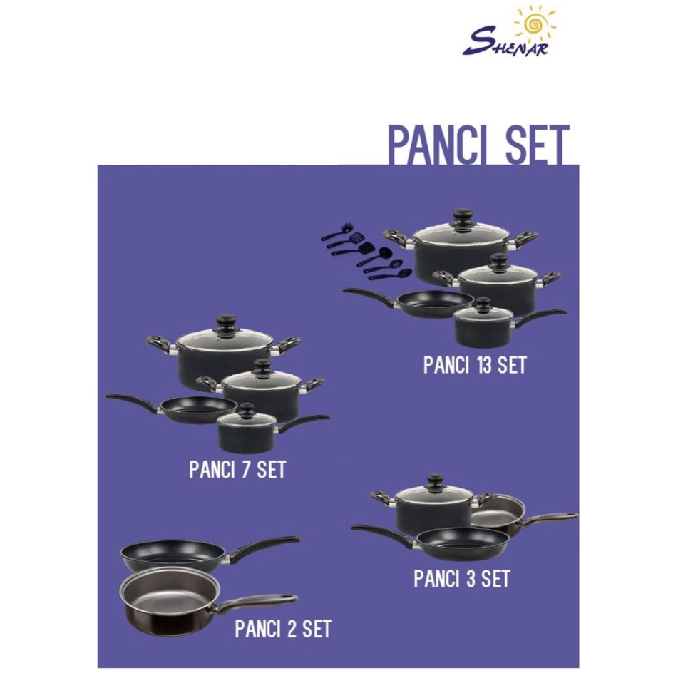 SIERRAHOME, Panci anti karat Cookware set Panci Set Spatula Teflon All in One