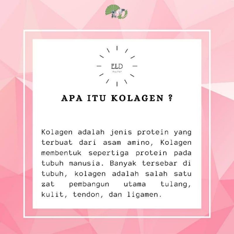 ELD COLLAGEN DRINK MINUMAN PELANGSING TUBUH PENCERAH BADAN / ELD COLLAGEN