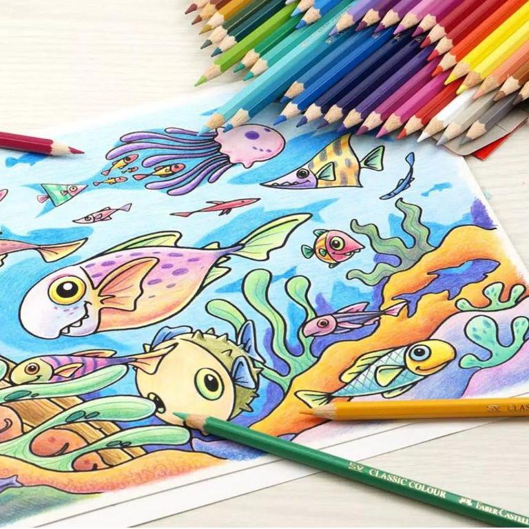 

9LB pensil warna classic colour 48 faber castell☊♪ (Promo)Terbatas ☊