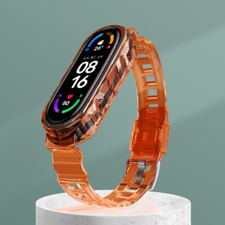 Xiaomi Mi Band Sports Silicone Strap Miband 3/4/5/6 Colorful Transparent Soft TPU Wristband #2