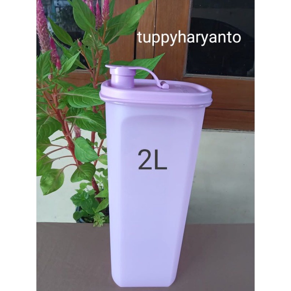 Botol minum / botol besar /botol kulkas slim line 2liter ungu tupperware