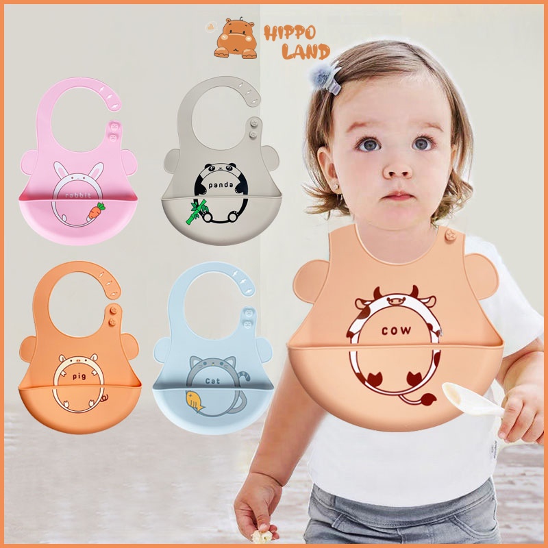 HIPPO LAND Celemek Makan Bayi Baby Bib Slaber 254