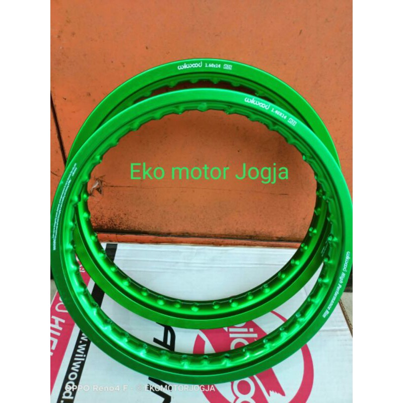velg hijau depan belakang ring 14 ukuran 140-160