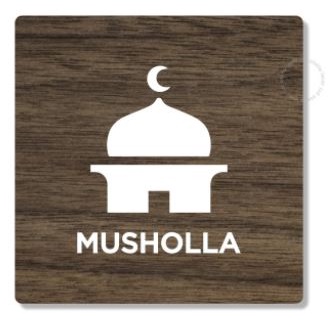 Papan MUSHOLLA | Petunjuk Arah Sign Board Masjid | Plang Nama Print