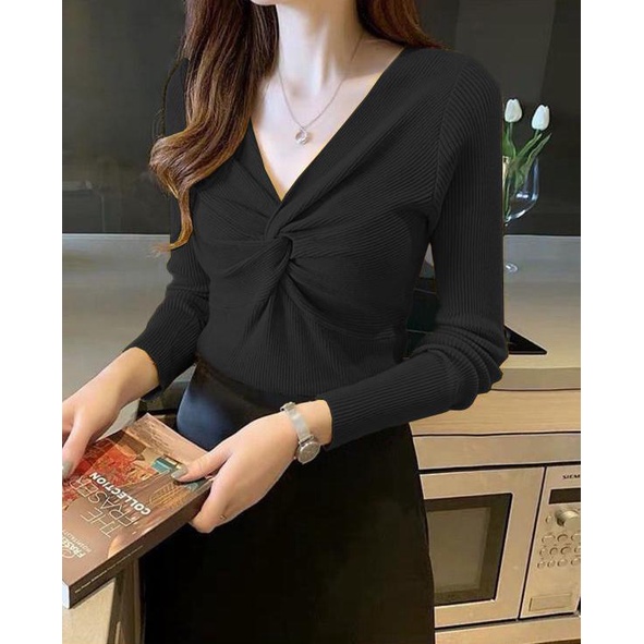 ZRS Blouse Rajut Lucky Rajut PREMIUM QUALITY LD 90 - 100 CM PJ 55 CM