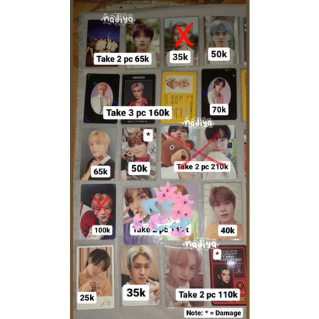 pc/Photocard nct dream/nct 127/ yb/ac card/ id card