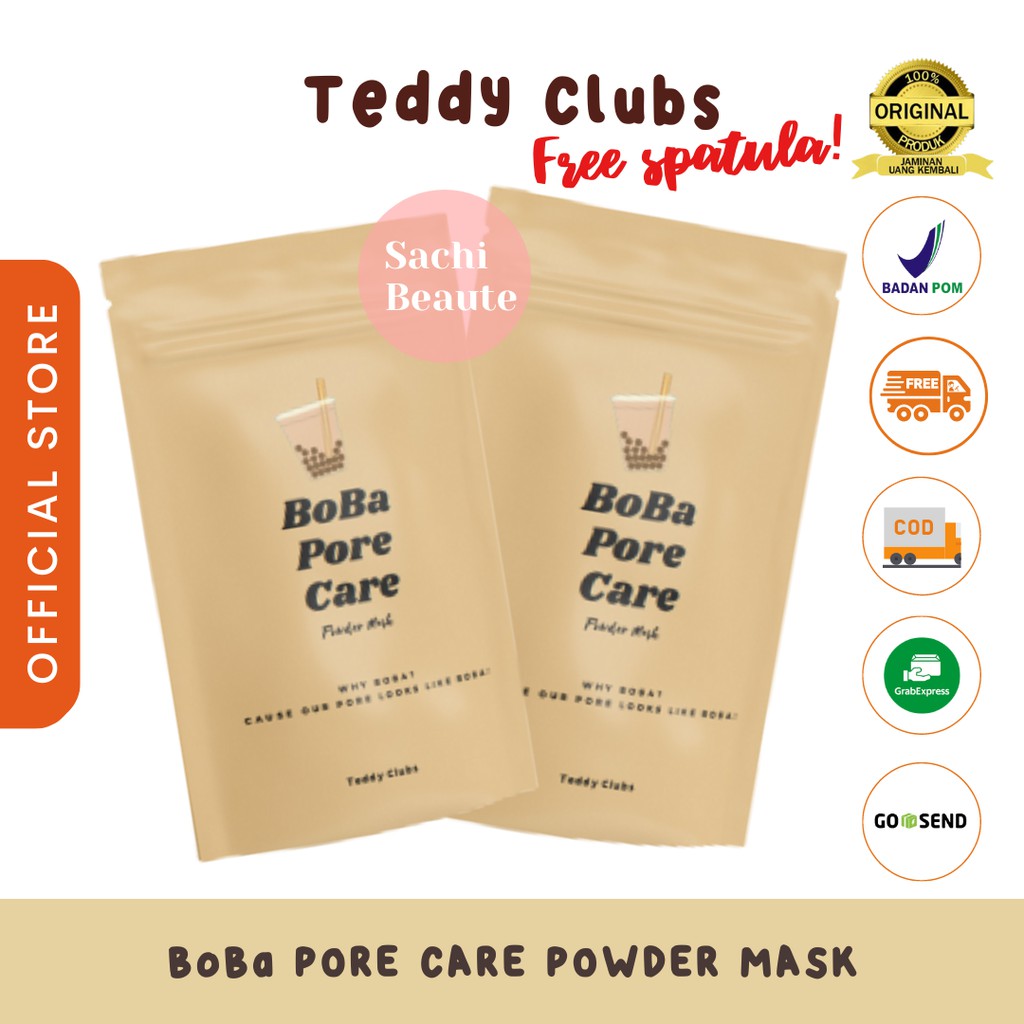 Teddy Clubs Boba Pore Care Powder Mask FREE SPATULA