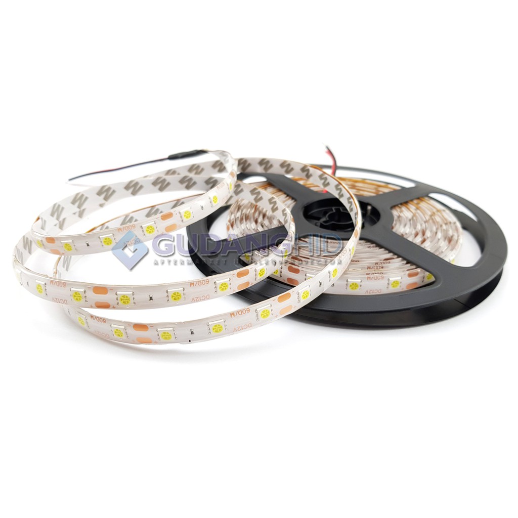 Lampu LED Strip 5050 12V 5 Meter Silicone Anti Air IP45 Outdoor