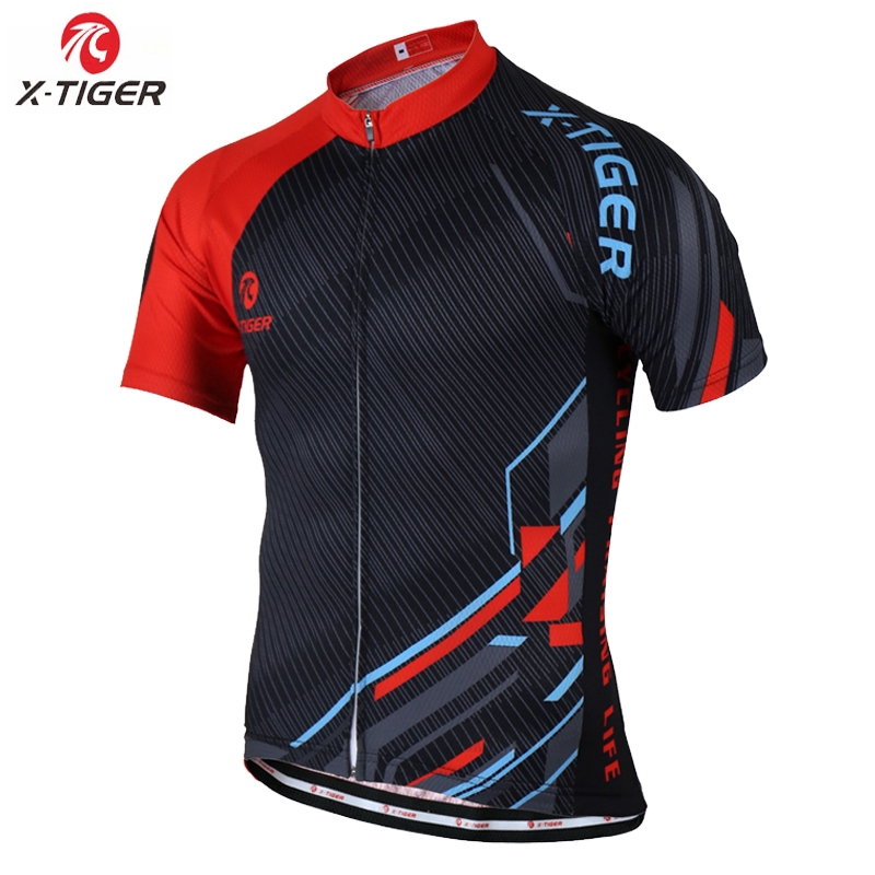 

X-TIGER Pakaian Sepeda Jersey MTB pria Lengan Pendek
