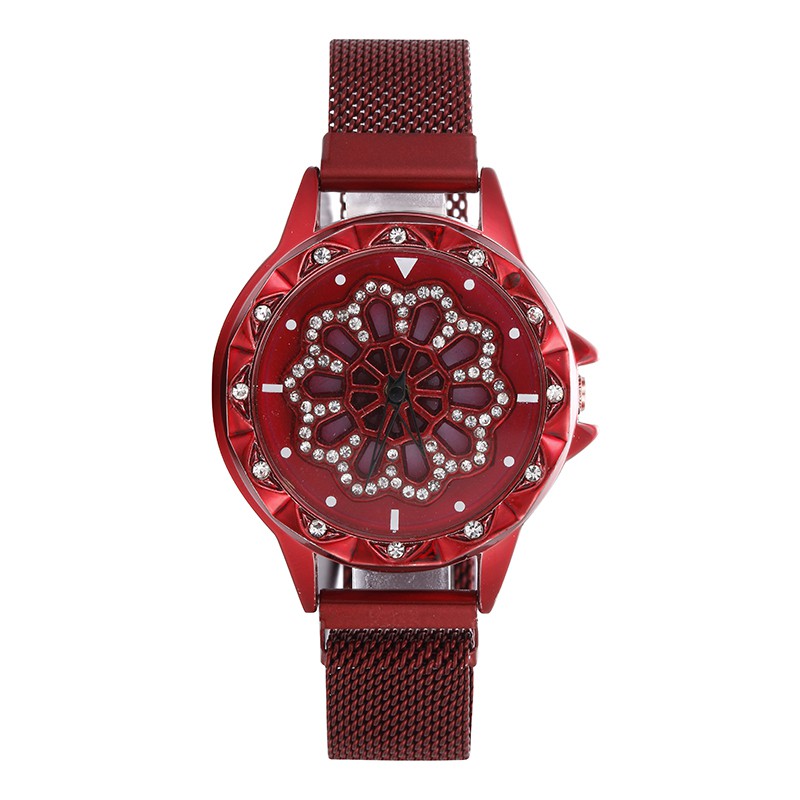 Grosir - J405 Jam Tangan Magnet Putar / Diamond Spin / Jam Arloji / Jam Analog / Jam Wanita