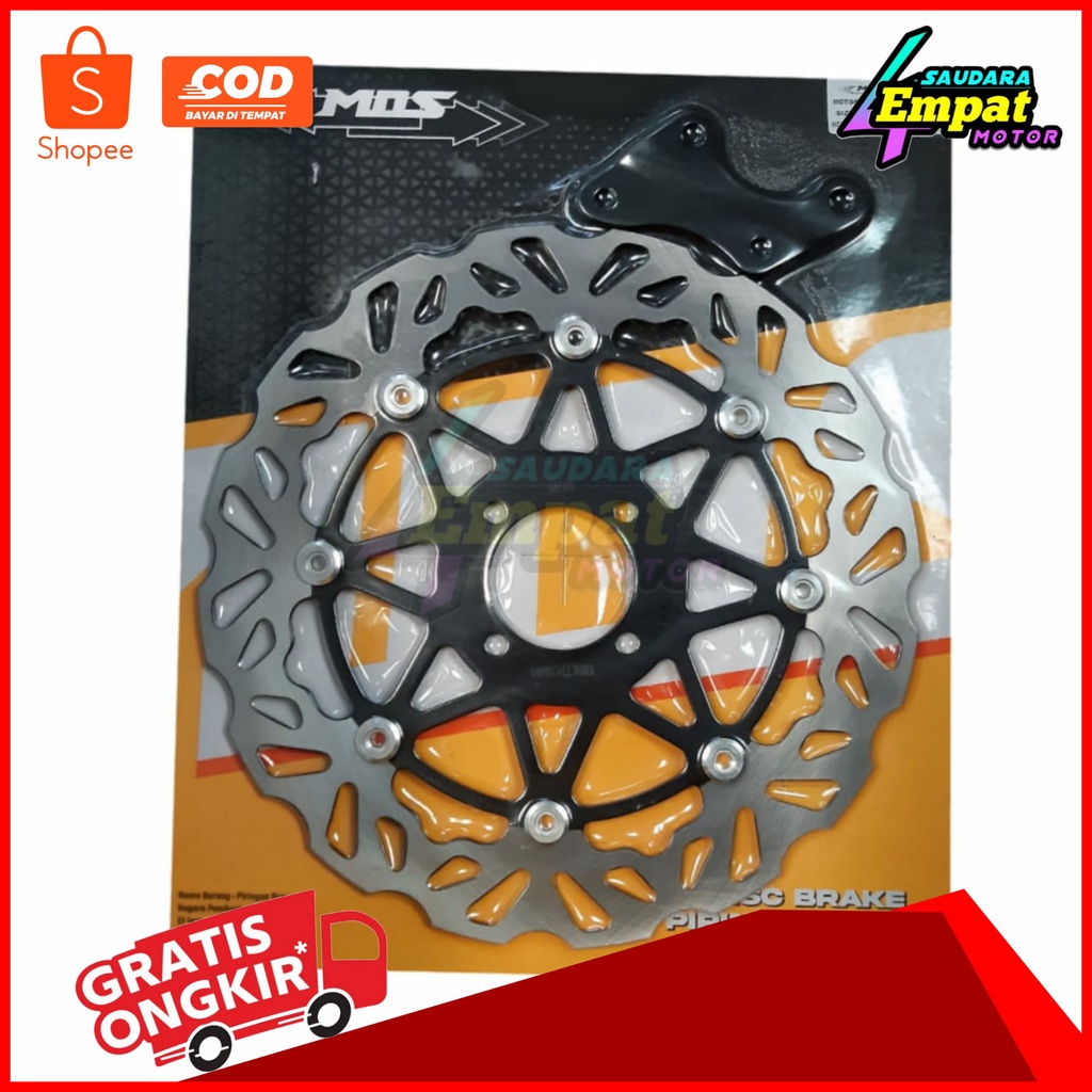 Piringan cakram disc depan jupiter Z, Vega, Fizr merek MOS + bracket copy daytona Copy TDR