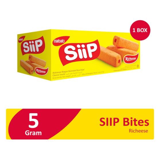 

COD SNACK NABATI SIIP Bites Richeese 5g [1 Box] FREE BUBLE WRAP