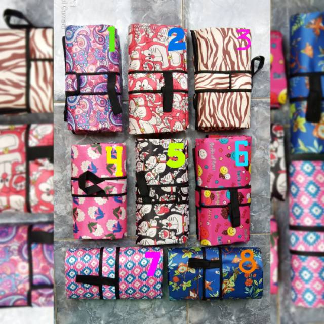 Tikar lipat Microsatin/ Tikar jumbo/ tikar plastik/ waterproof/ tikar tali 145 x 180 cm