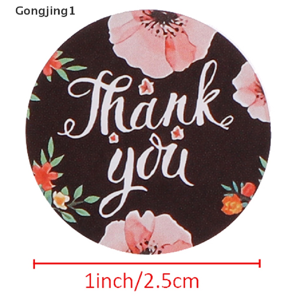 Gongjing1 500Pcs Stiker Label Segel Tulisan Thank You Untuk Pesta Pernikahan / Scrapbook