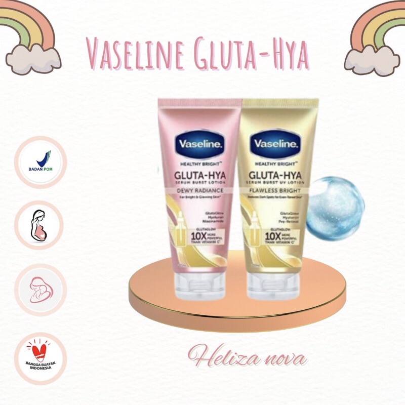 Vaselin Gluta-Hya Serum Burst Lotion Flawess Bright Dewi Radiance