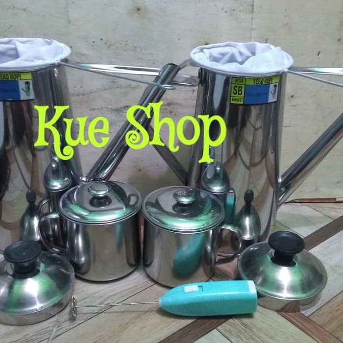 [READY] Teko Thai Tea / Teh Tarik + Handmixer Mini 2 Teko + 2 Mug + 2 Saringan TERBATAS