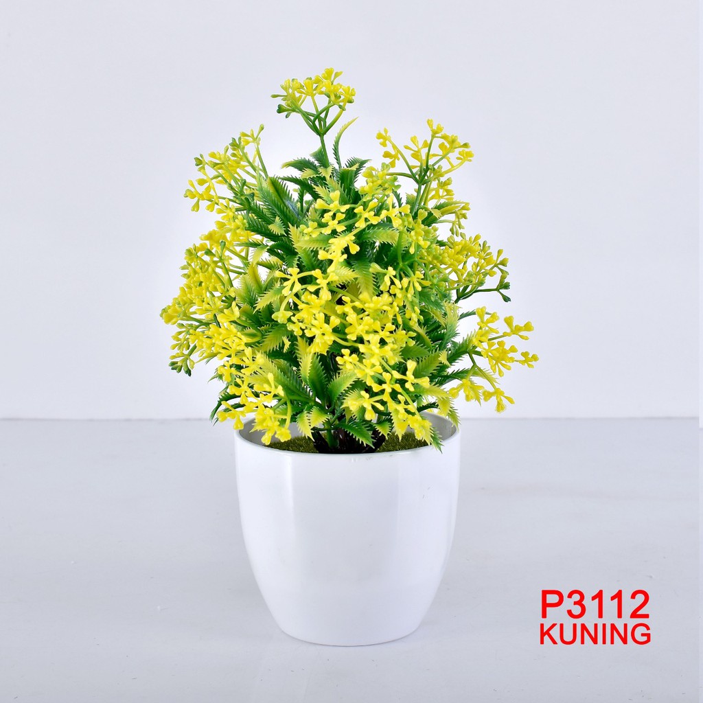 COD / TL88 P3112 POT TANAMAN  BUNGA HIAS DEKORASI RUANGAN BUNGA PLASTIK HIAS-4