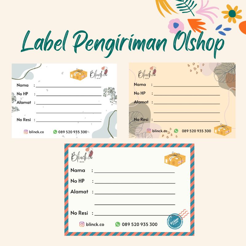 

LABEL PENGIRIMAN OLSHOP BISA CUSTOM