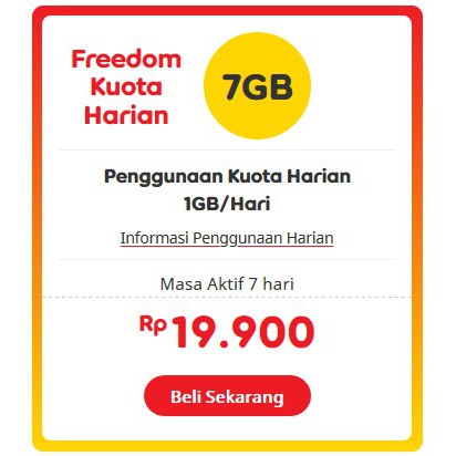 Internet Indosat IM3 Ooreedo Freedom Kuota Harian 1GB/hari 7GB 14GB 28GB