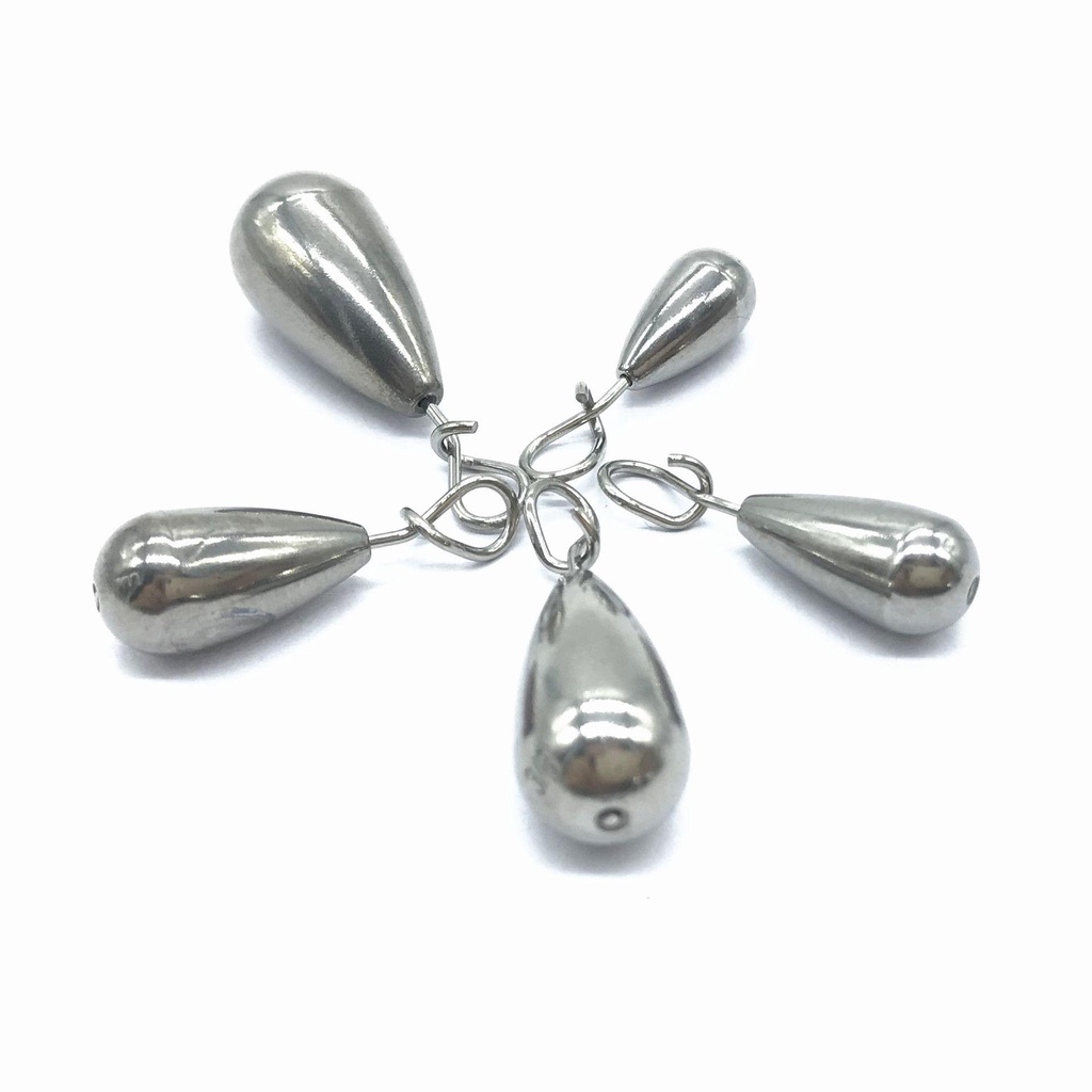 WONDER Fishing Sinkers 3.5 /5.3 /7 /10.5 /14g Olahraga Water drop Tungsten Fastach Sinker Entertainment Konektor Kait Berat Tambahan