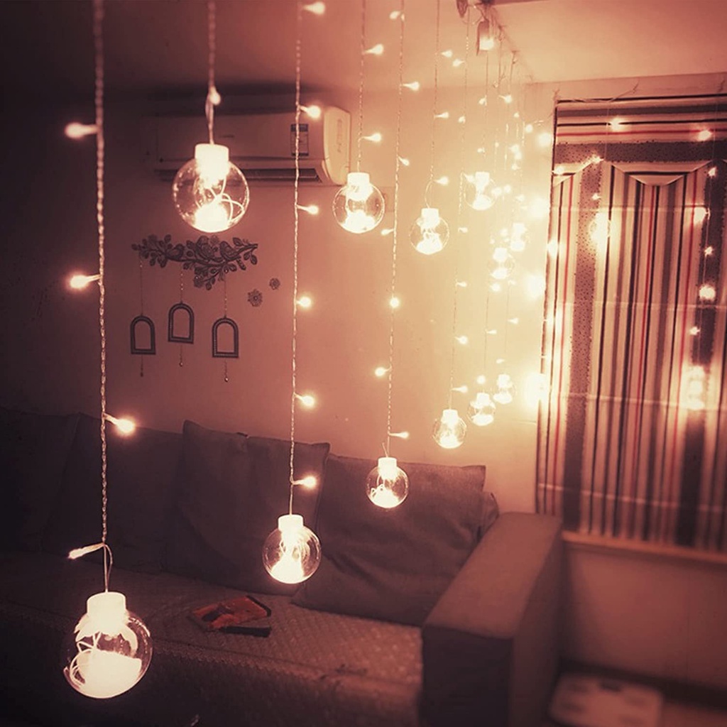 [3M LED Wishing Ball Curtain String Lights] [Fairy Garland Lights]