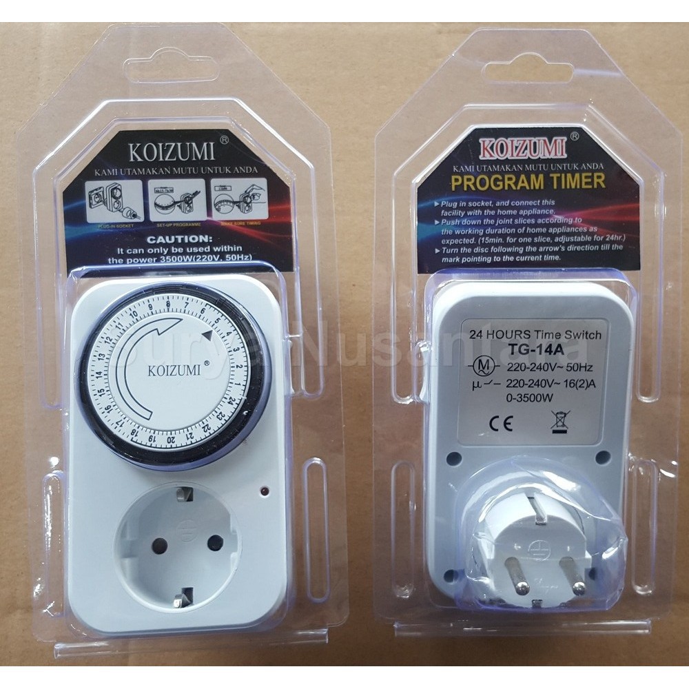 Stop Kontak TImer "KOIZUMI" - Pengatur Waktu Stop Kontak Timer
