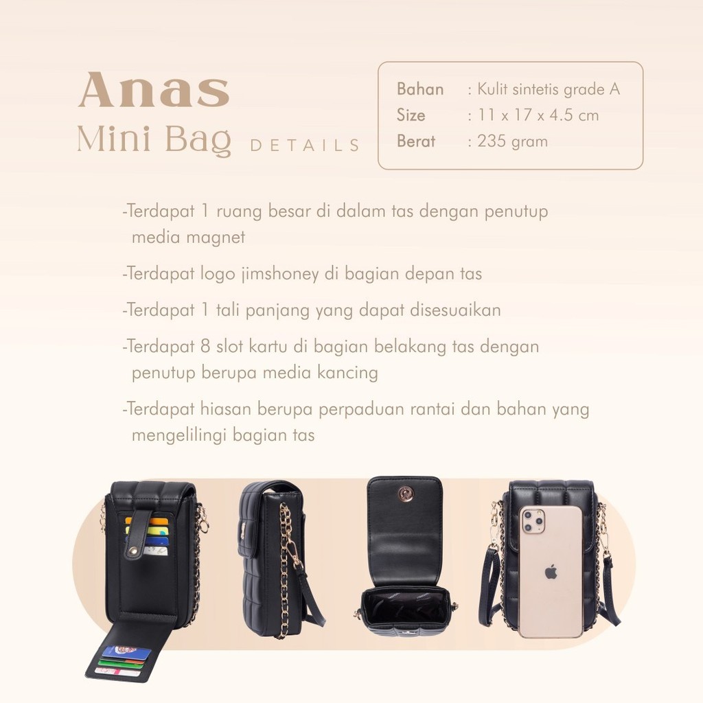 JIMS HONEY TAS SELEMPANG WANITA ANAS MINI BAG