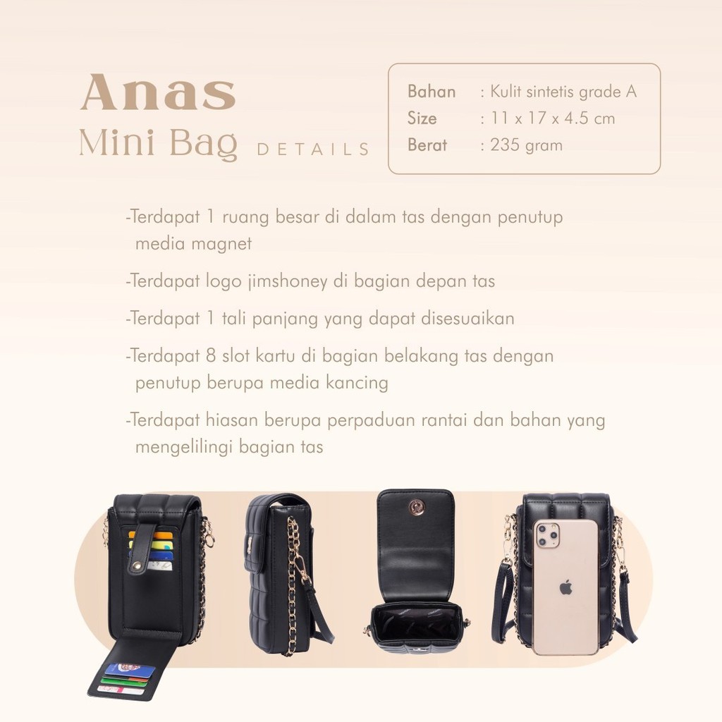 JIMS HONEY TAS SELEMPANG WANITA ANAS MINI BAG