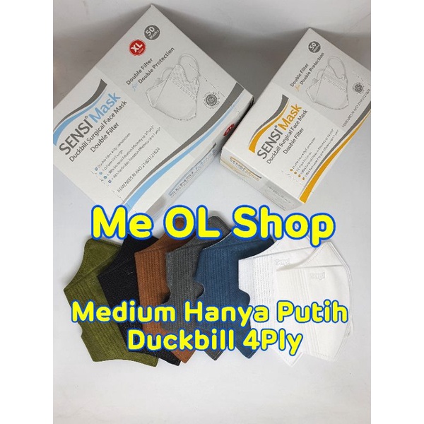 Masker Sensi Duckbill isi 50 Pcs/Box DOUBLE Filter ORIGINAL Emboss termurah