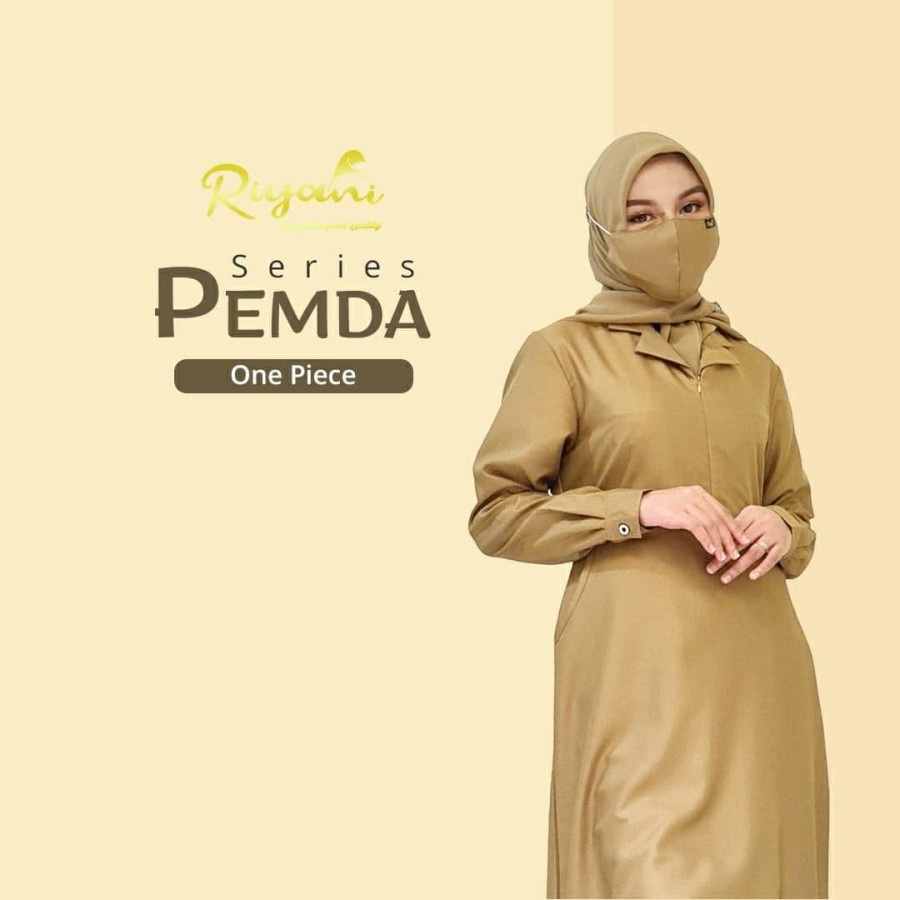Seragam Dinas Pemda PNS ASN PDH Gamis Wanita Premium Kerja Syari Busui