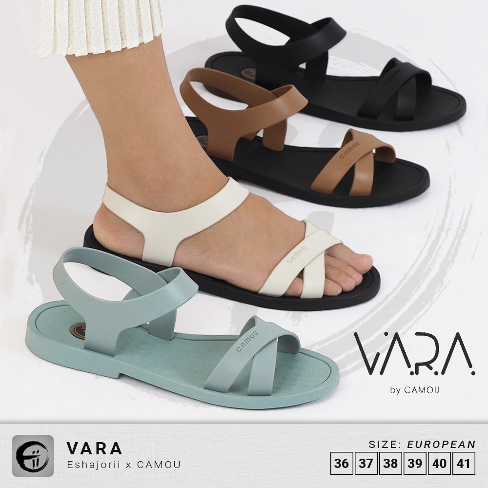 CAMOU Vara - Sandal Perempuan Tali Belakang Awet Full Karet Anti Slip