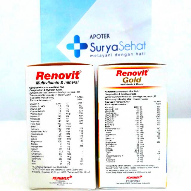 Renovit / Renovit Gold Botol isi 30 kaplet