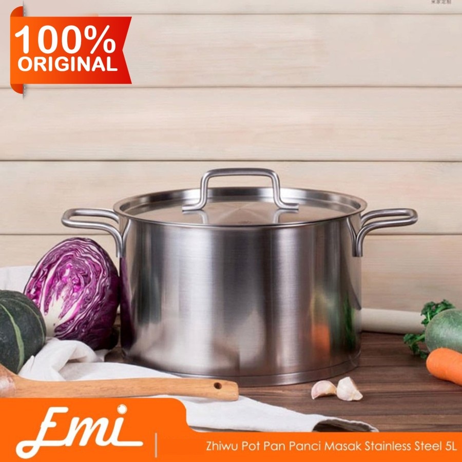 Zhiwu Pot Pan Panci Masak Stainless Steel 5L GJT01CM