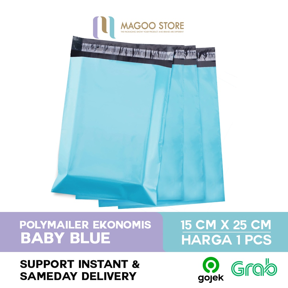 

Polymailer Ekonomis Baby Blue | Plastik Packing Online Murah - 15x25