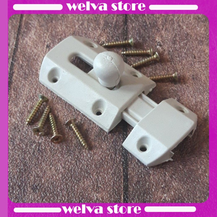 Kunci Pintu Plastik / Grendel Pintu Plastik