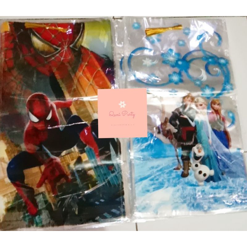 Plastik ulang tahun / plastik bingkisan ulang tahun / plastik karakter (isi 20 PC)