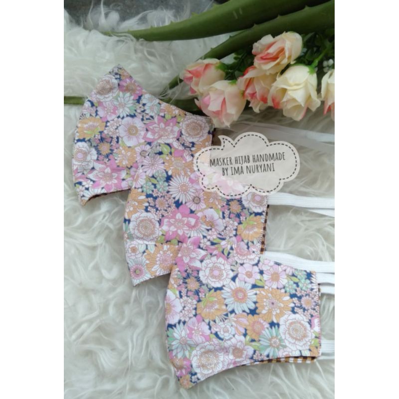 masker kain/masker hijab motif /masker kain katun/kain katun