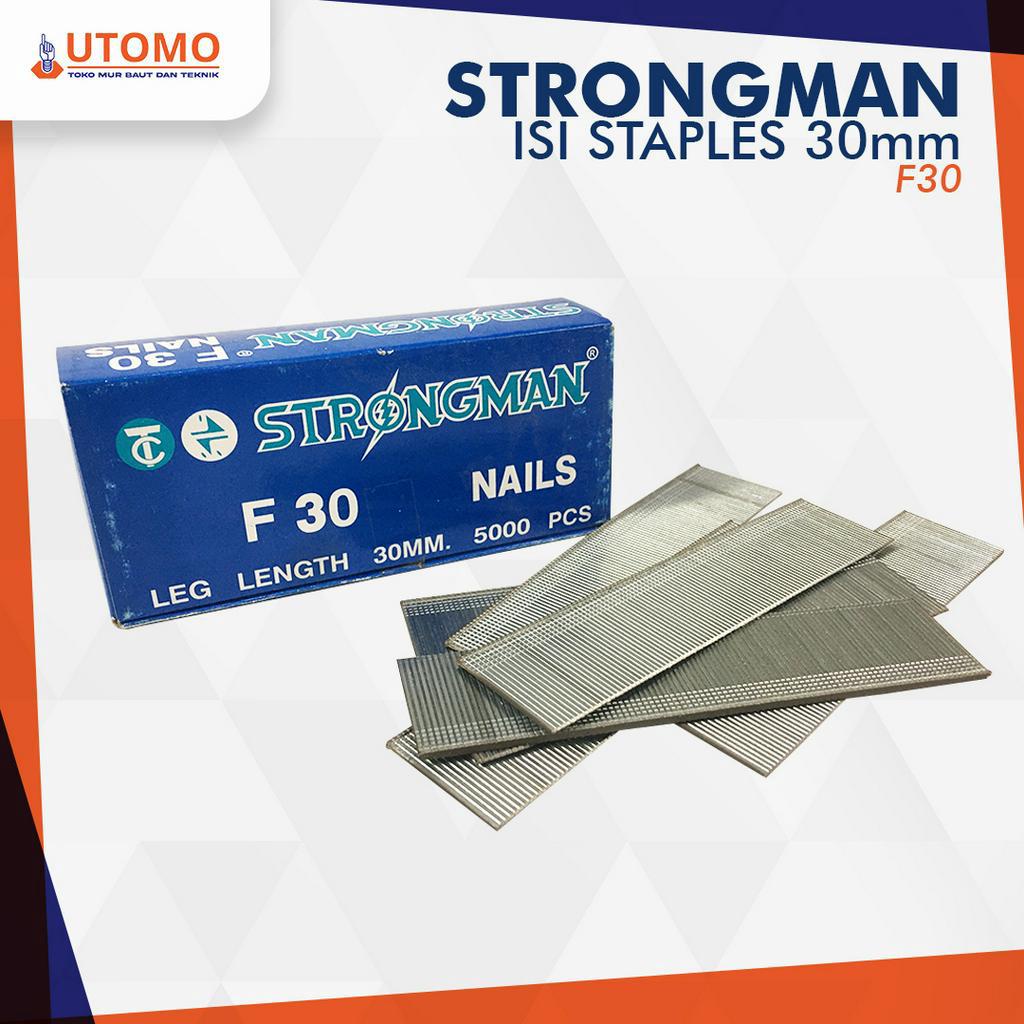 Isi Staples F30 Strongman / Refill Paku Steples F 30 Strongman 30mm