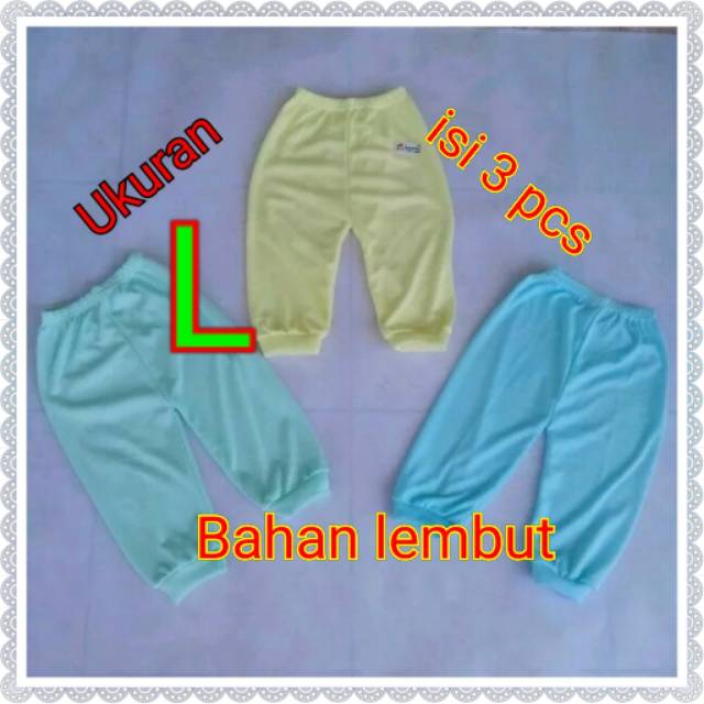 Celana bayi lembut tebal ukuran L isi 3 pcs