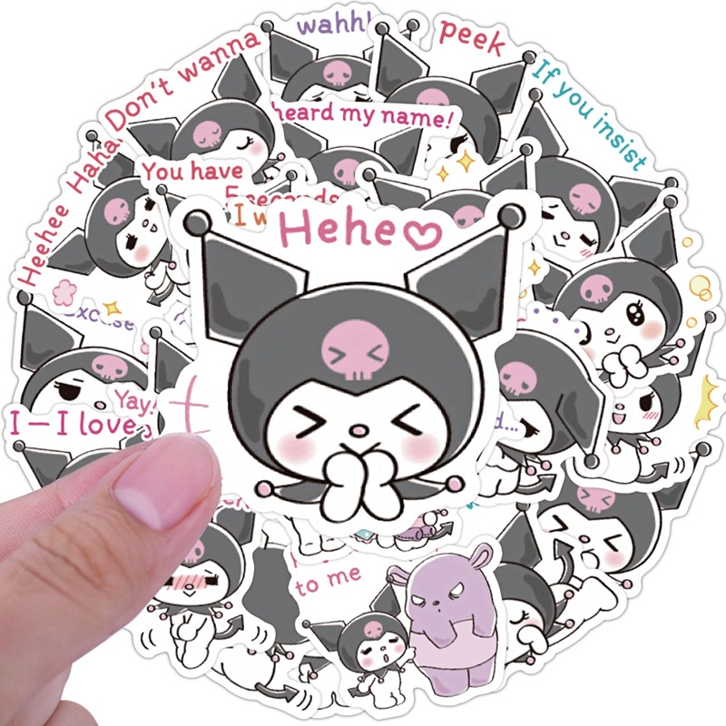 Clow m stiker lucu gambar kartun dekorasi kuromi Jurnal bahan tas ponsel case tangan Buku stiker kec