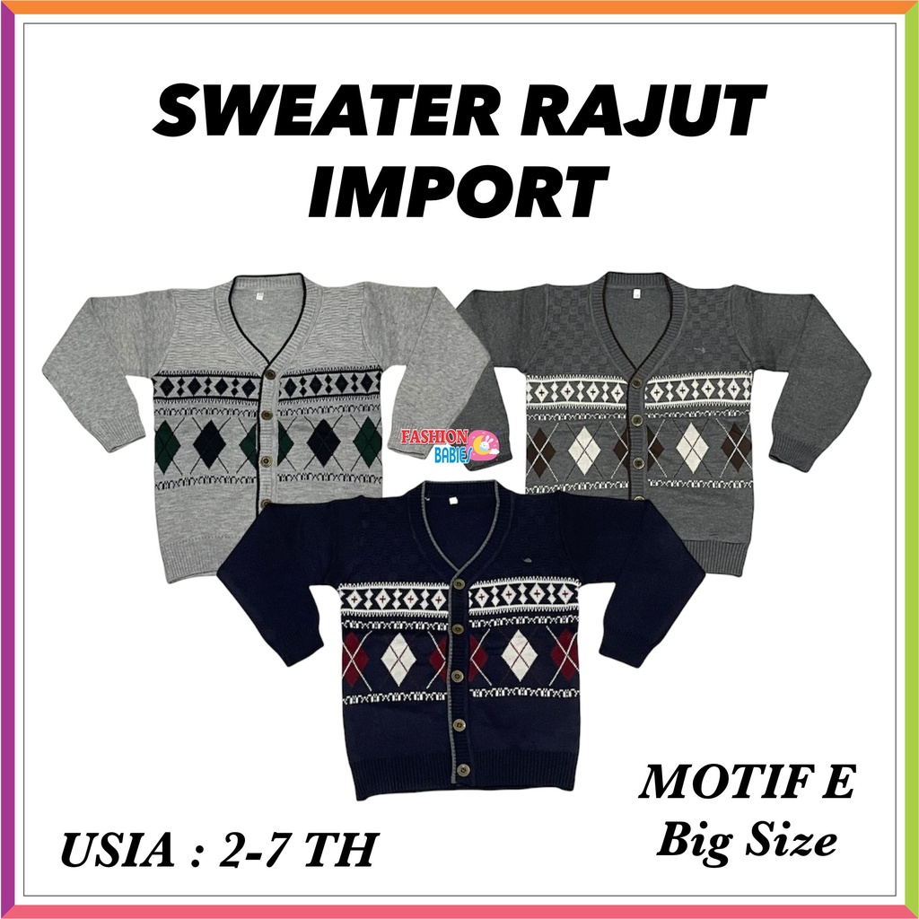 ❤ Fashionbabies ❤ SWEATER RAJUT IMPORT PREMIUM BIG SIZE / OUTWEAR