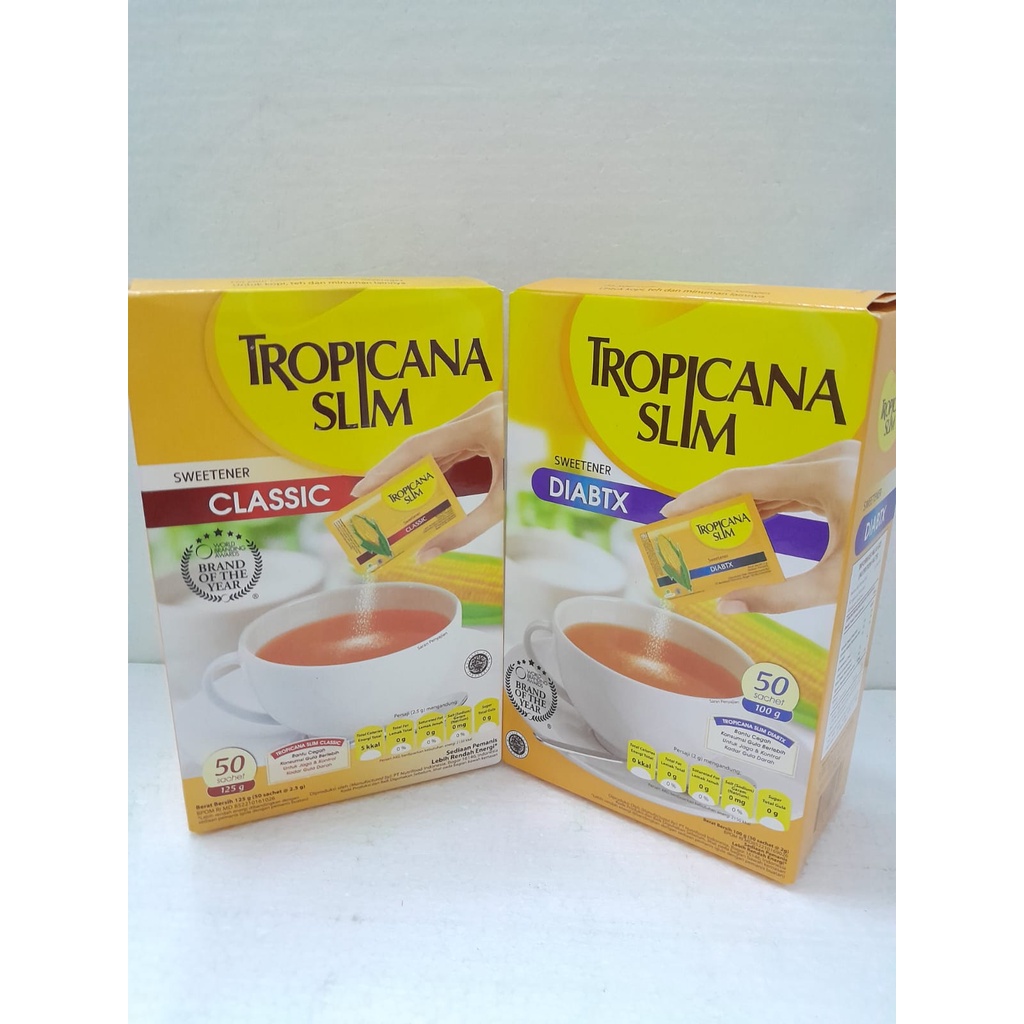 

Tropicana Slim Classic 50 Sachet / Tropicana Slim DIABTX 50 Sachet 125g