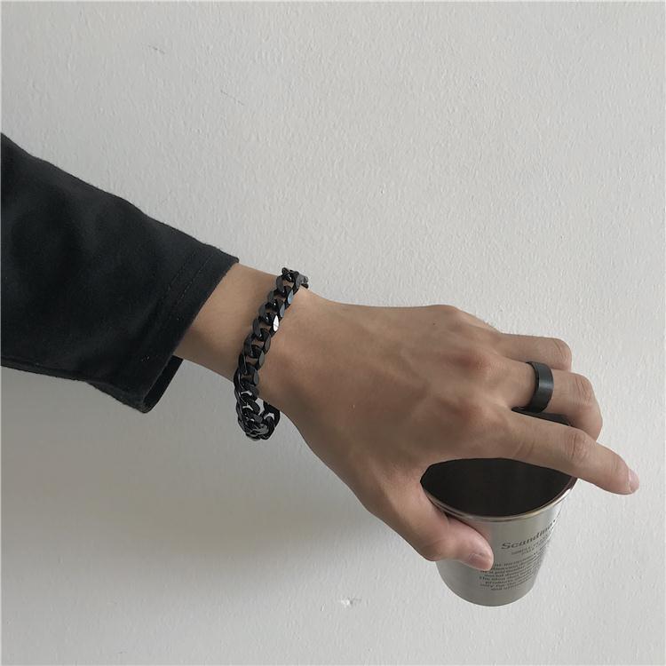 Gelang Bahan Titanium Steel Gaya Retro Korea