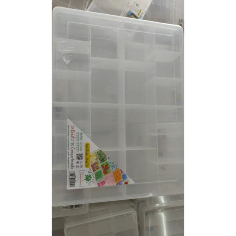 box plastik sekat 20 box obat box aksesoris box karet kotak perhiasan